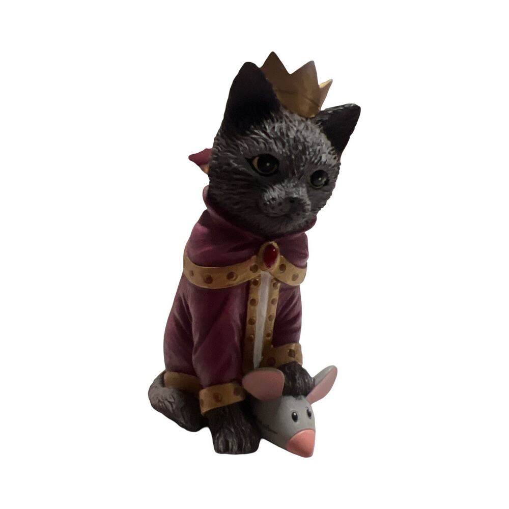 Hawthorne Village Purr-fect Christmas Pageant Cat Figurine King Catnipmouse